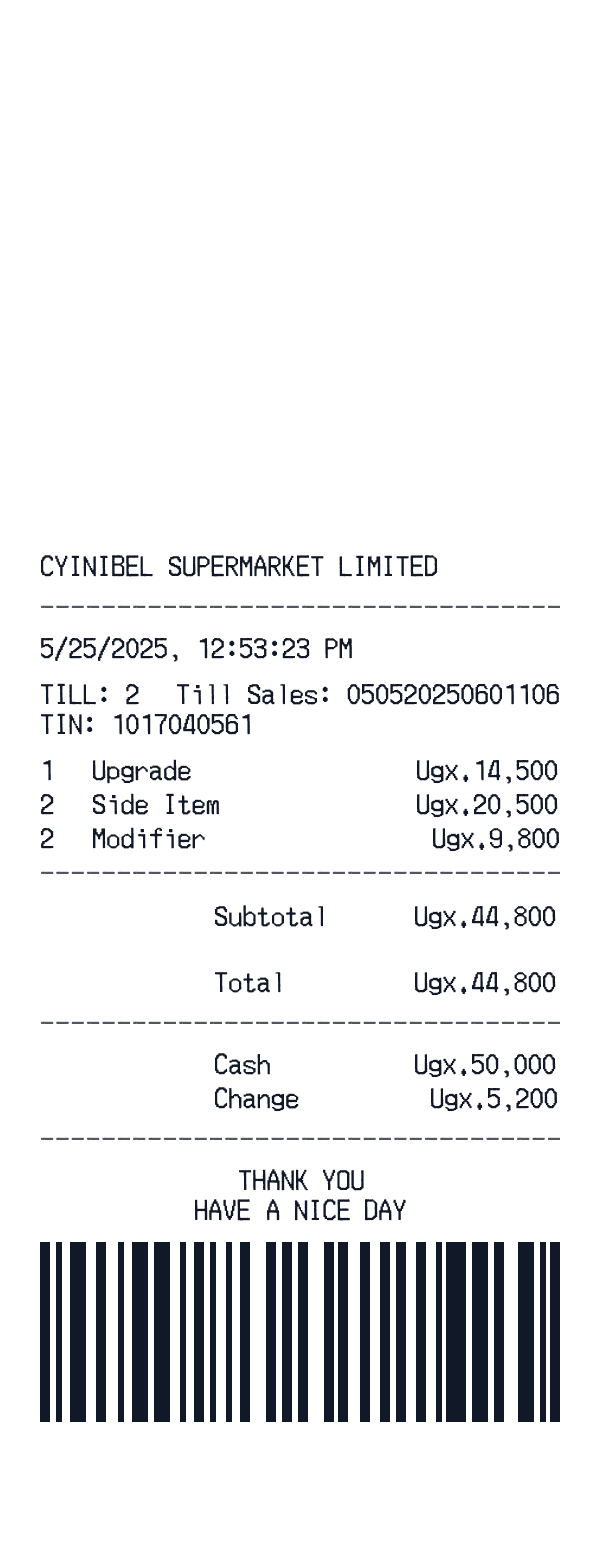 Cynibel Supermarket receipt template example
