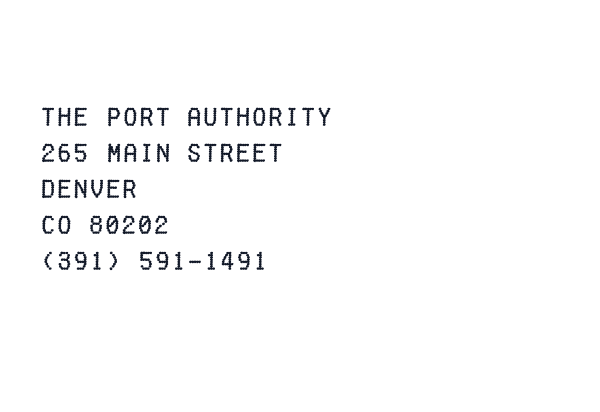 THE PORT AUTHORITY receipt template generator preview