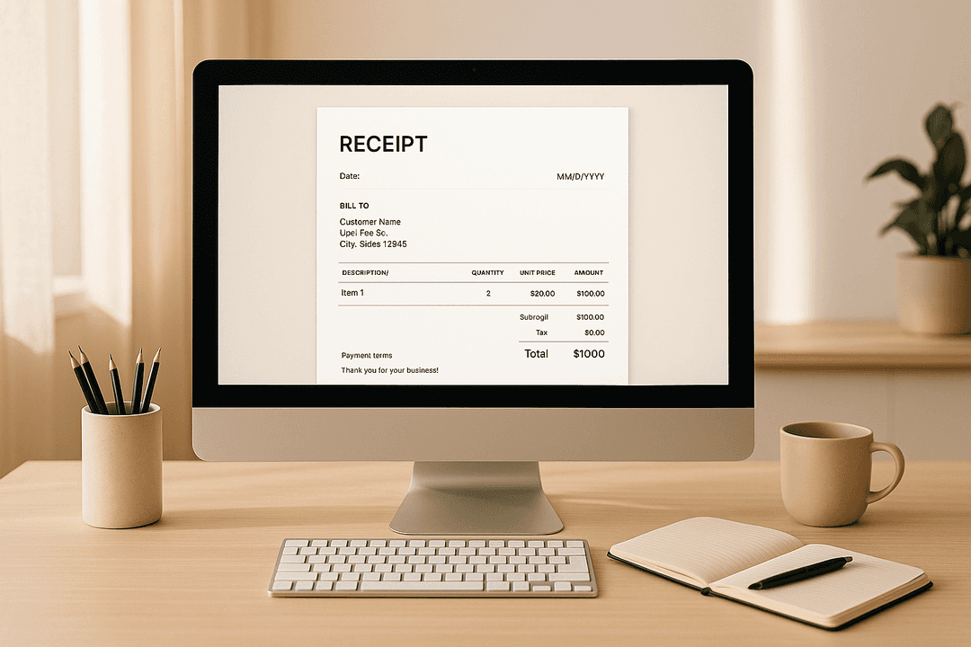 How to generate missing receipts online
