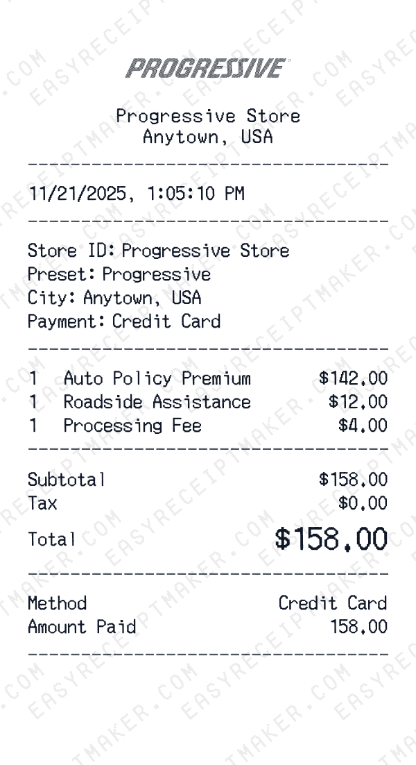 Progressive receipt preview