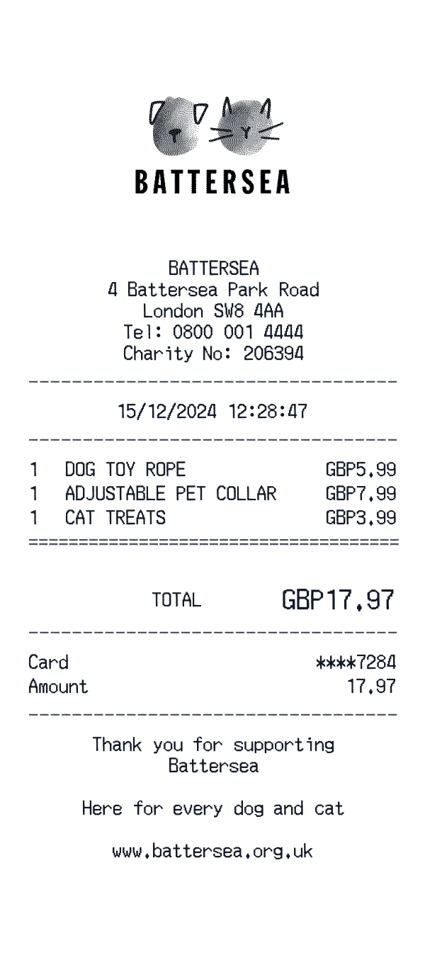 Battersea Receipt Battersea receipt template example