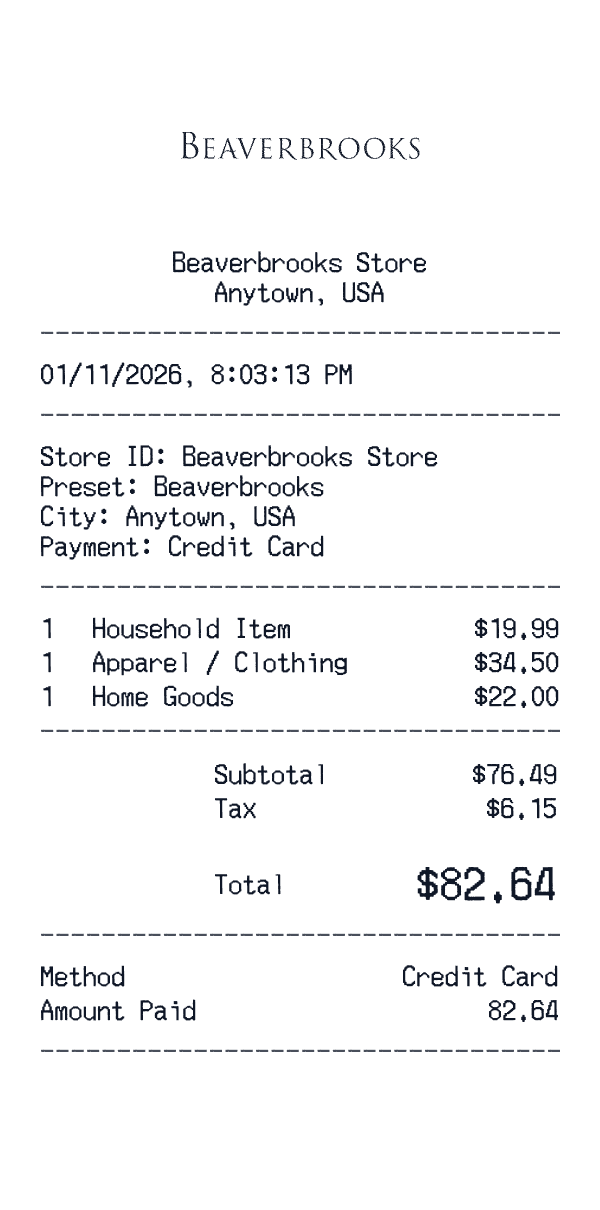 Beaverbrooks Receipt Beaverbrooks receipt template example